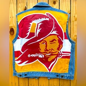Custom Bucs Vintage Jean Vest